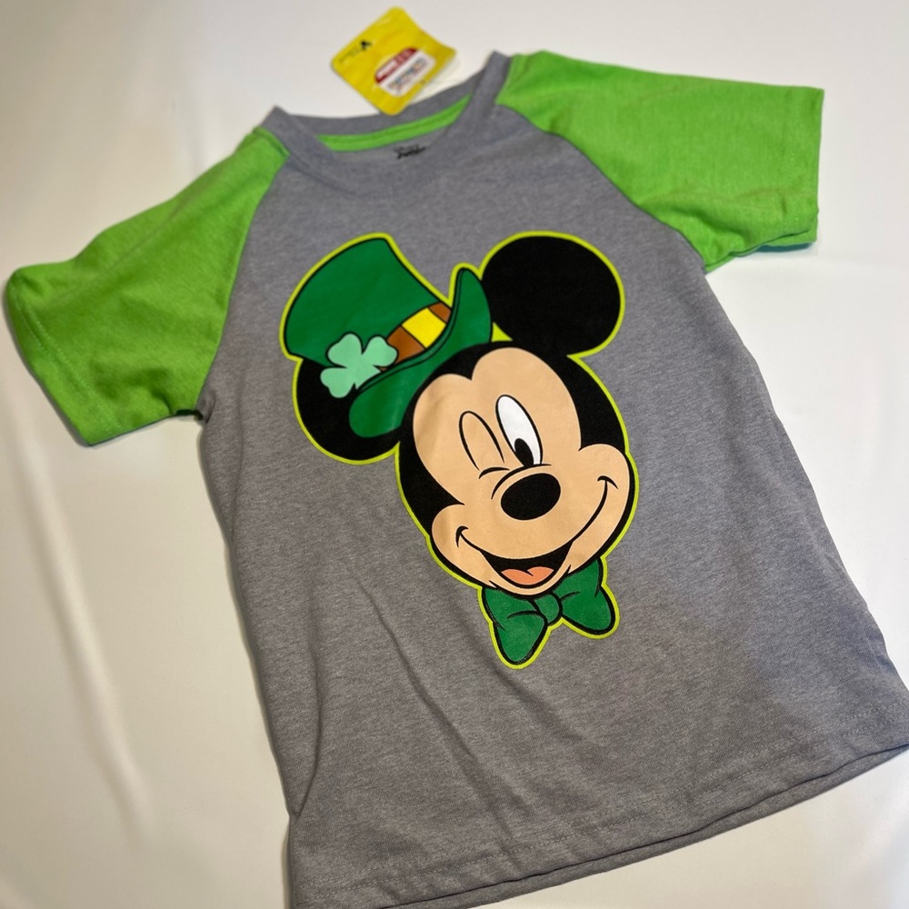 Mickey Mouse Disney Jr St Patrick’s Day Shirt NWT